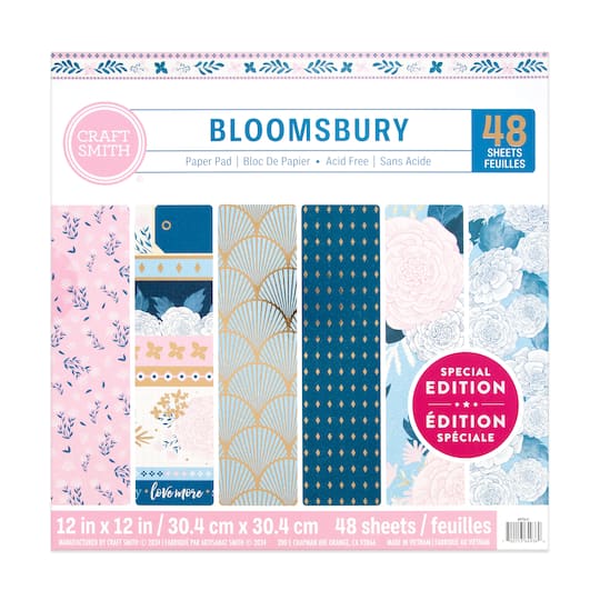 Craft Smith Bloomsbury Paper Pad, 12&#x22; x 12&#x22;